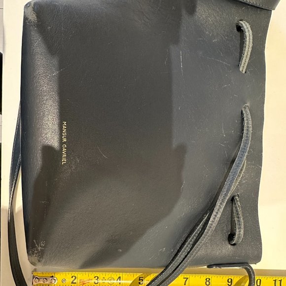 Mansur Gavriel Navy Bucket Bag - Picture 6 of 6